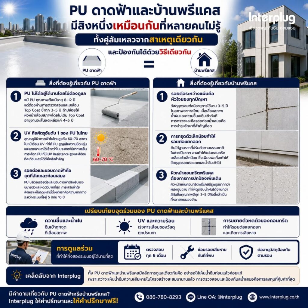 ความจริงที่ต้องรู้เกี่ยวกับ PU ดาดฟ้าและบ้านพรีแคส