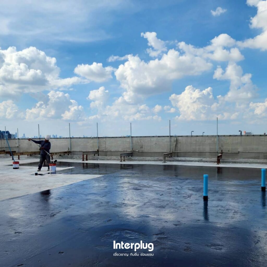 ผลงานกันซึมดาดฟ้า Interplug